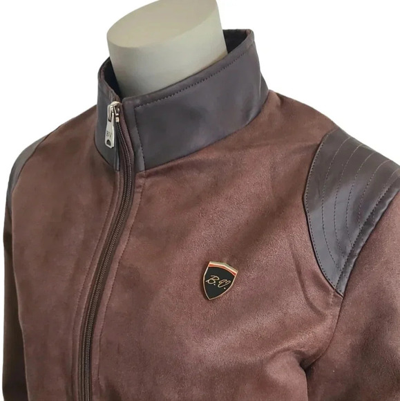 🇮🇹NWT! BV CLOTHING Racing Jacket, faux leather - Picture 3 of 11